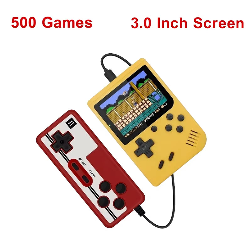 Compact Retro Handheld Video Game Console with 8-Bit Graphics and 3.0 Inch Color LCD – Includes 500 Built-In Games for Kids